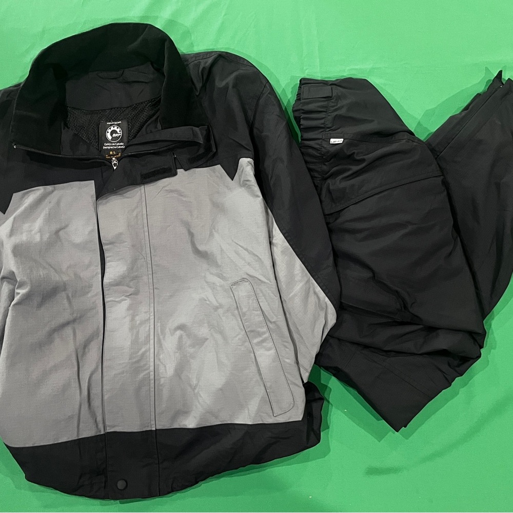 Can-am BRP Motorcycle Jacket & Pants Coated Riding Suit Men’s Large Black Size L